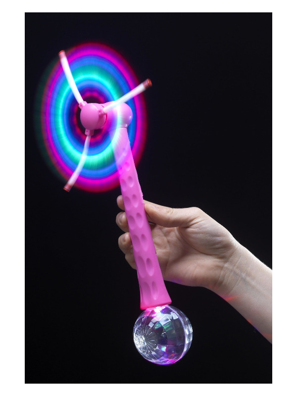 Windmill with Disco Ball, Pink, Light Up, 28cm / 11in