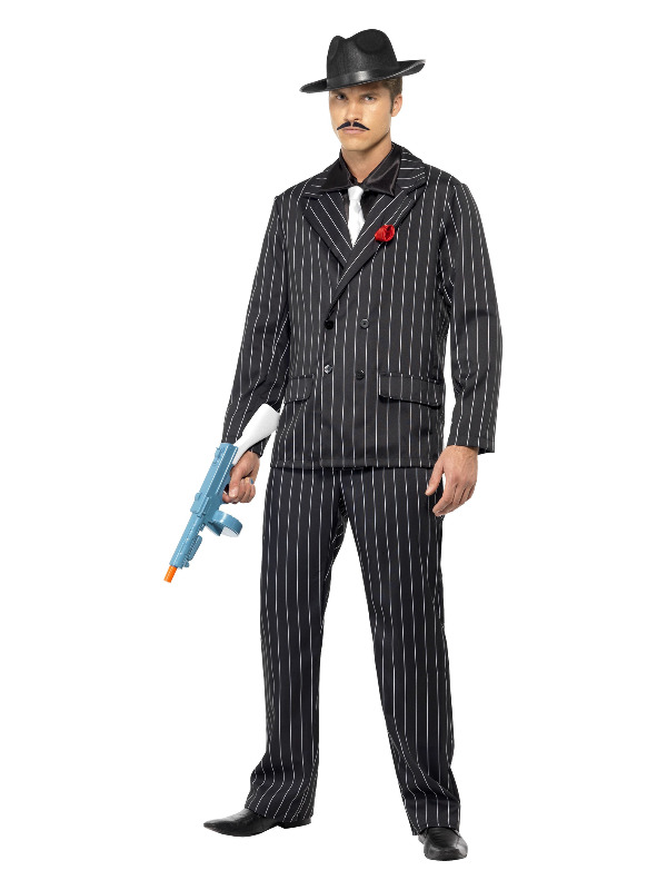 Zoot Suit Costume, Male, Black