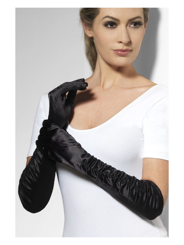 Temptress Gloves, Black, Long