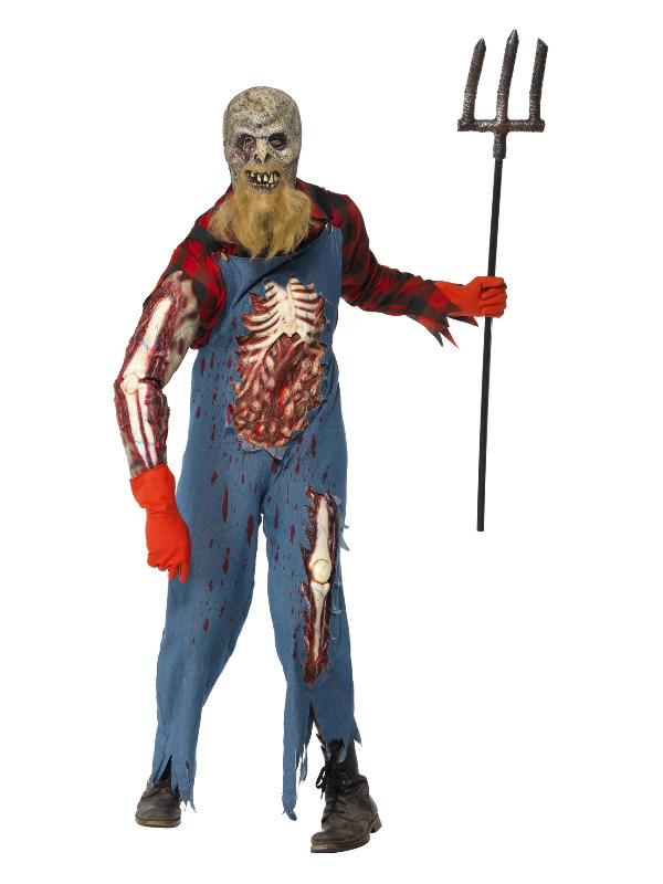 Hillbilly Zombie Costume, Blue