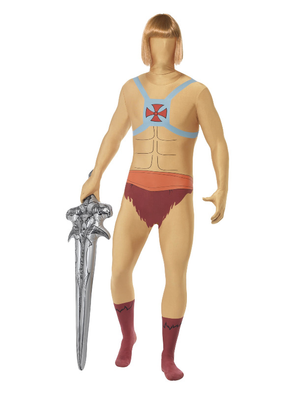 He-Man Second Skin & Inflatable Sword, Brown