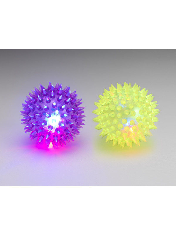 Light Up Fun Ball 6.5cm / 3in, Assorted Colours, 12