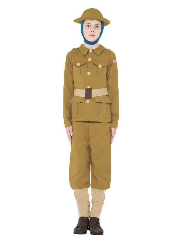 Horrible Histories WWI Boy Costume, Green