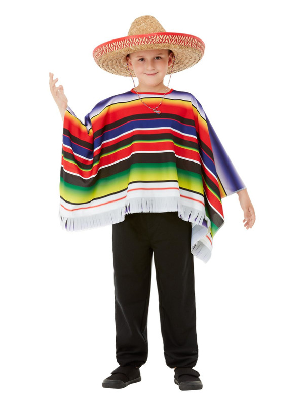 Poncho, Multi-Coloured