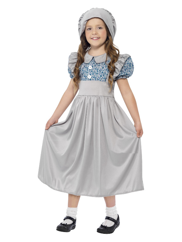 Victorian School Girl Costume, Grey