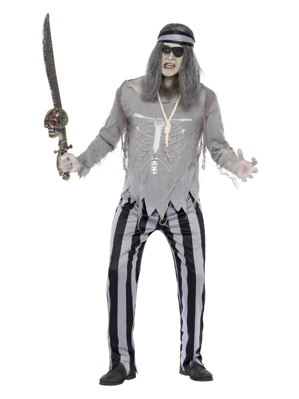 Ghost Ship Pirate Shipmate Costume, Grey