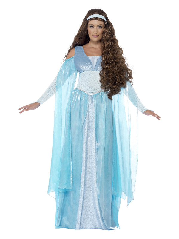 Deluxe Medieval Maiden Costume, Blue