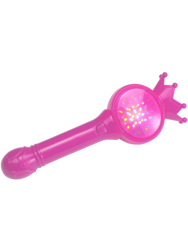 Crown Wand, Pink, Light Up and Sound, 22cm / 9in