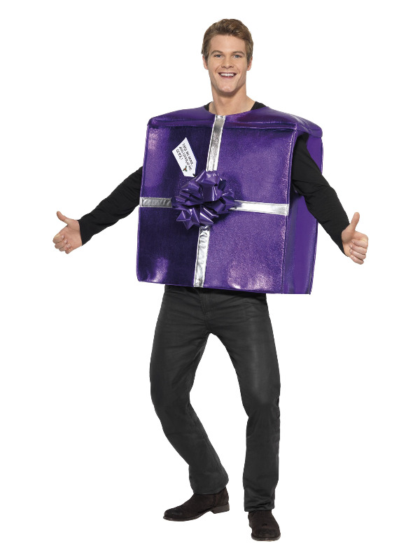 Christmas Present Costume, Purple, with Foam Tunic