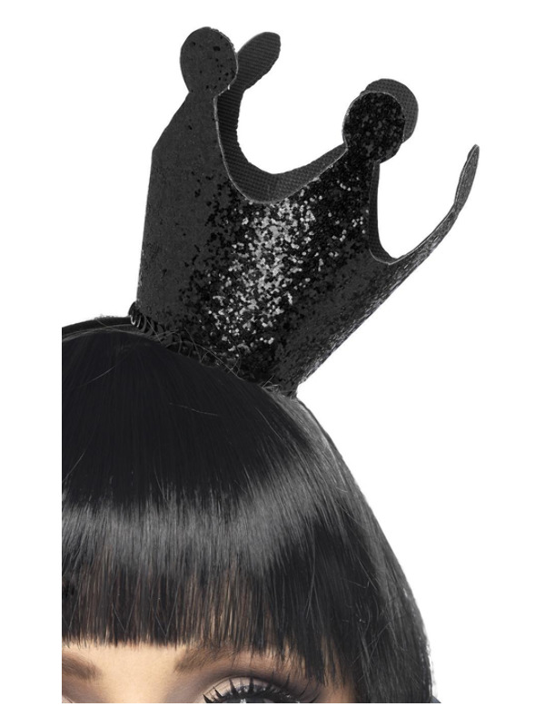 Evil Queen Crown, Black, Glitter