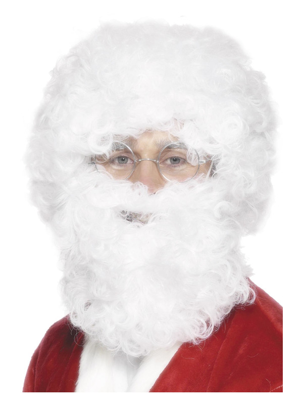 Santa Wig & Beard, White