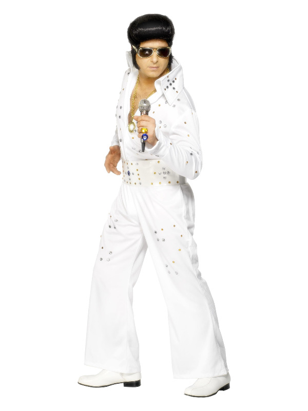 Elvis Costume with Jewels, White