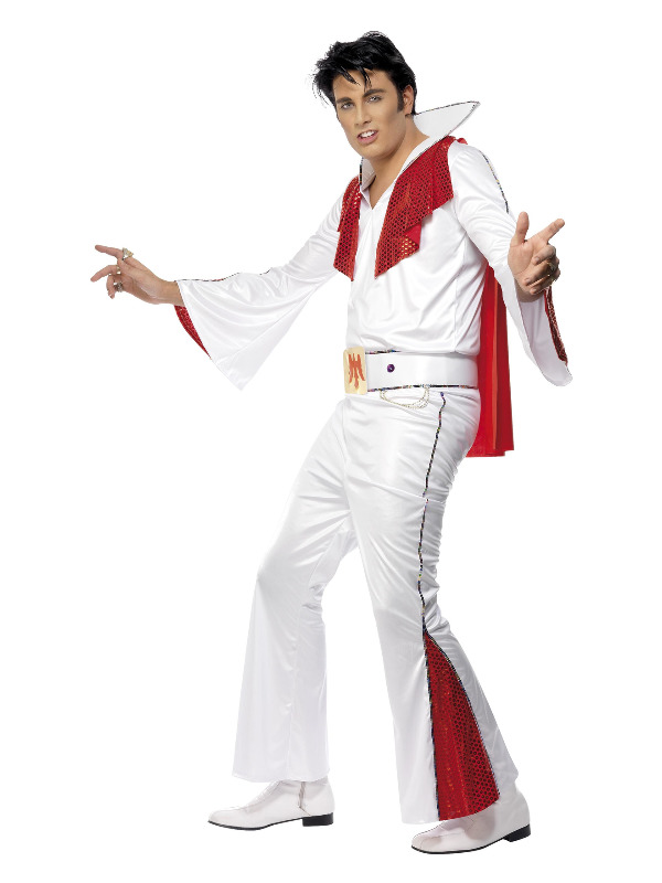 Elvis Costume, White & Red