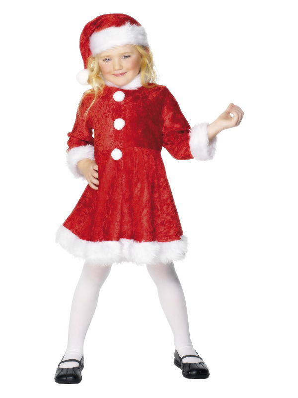 Mini Miss Santa Costume, Red