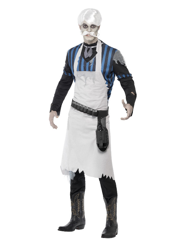 Ghost Town Bar Keeper Costume, White