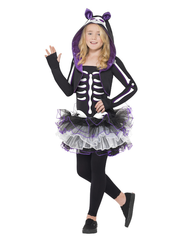 Skelly Cat Costume, Black