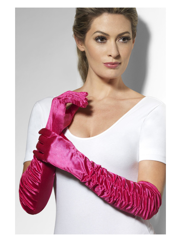 Temptress Glove, Fuchsia, Long