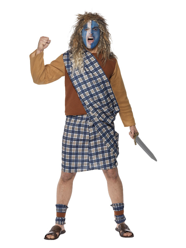 Brave Scotsman Costume, Blue