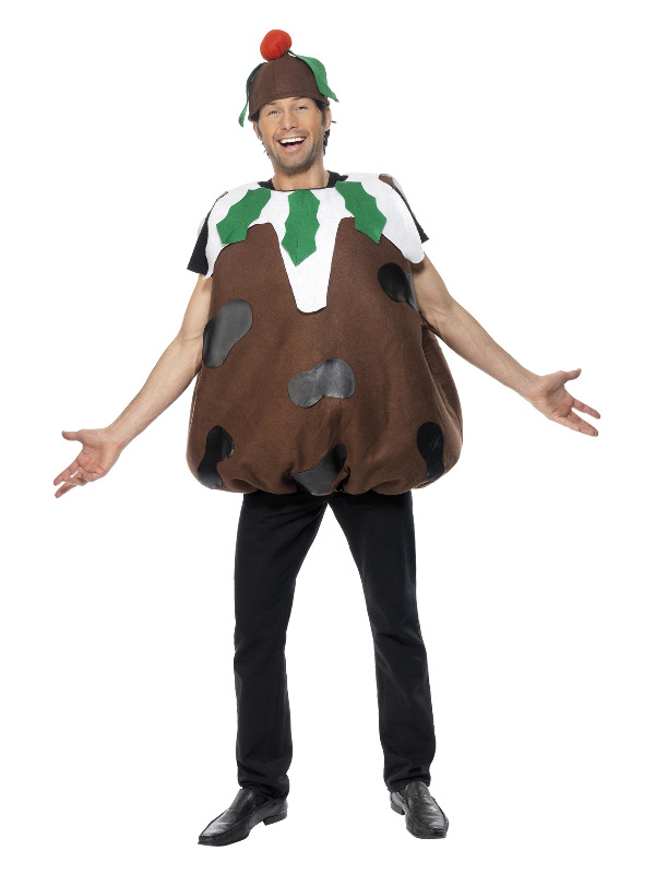 Christmas Pudding Costume, Brown, with Tabard & Hat