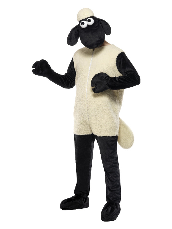 Shaun the Sheep Costume, White, with Jumpsuit & Headpiece