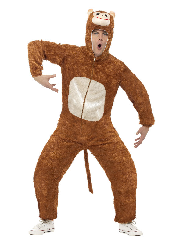 Monkey Costume, Adult, Brown
