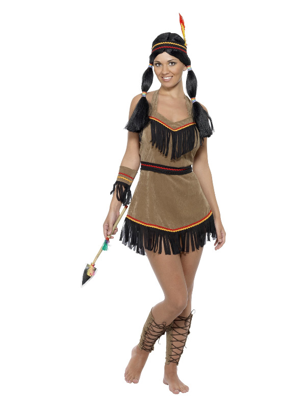 Native American Inspired Woman Costume, Brown