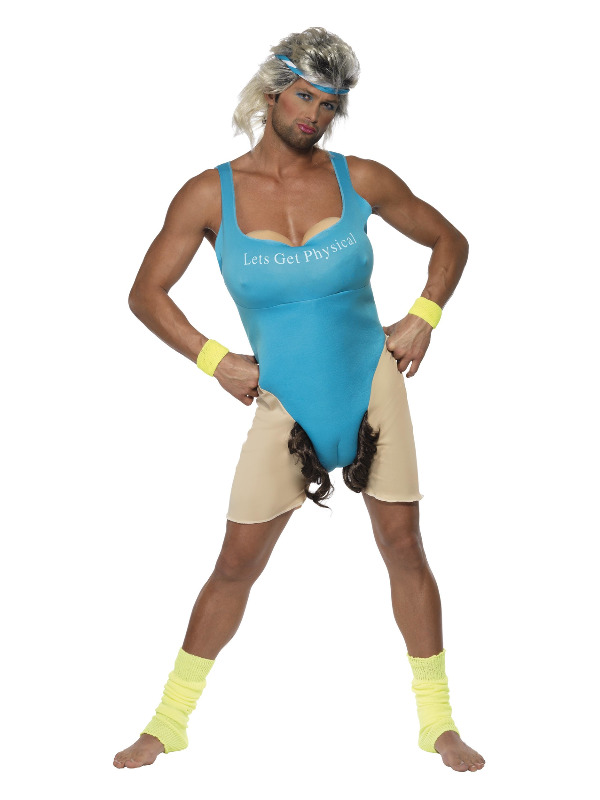Lets Get Physical, Work Out Costume, Blue, Bodysuit & Headband
