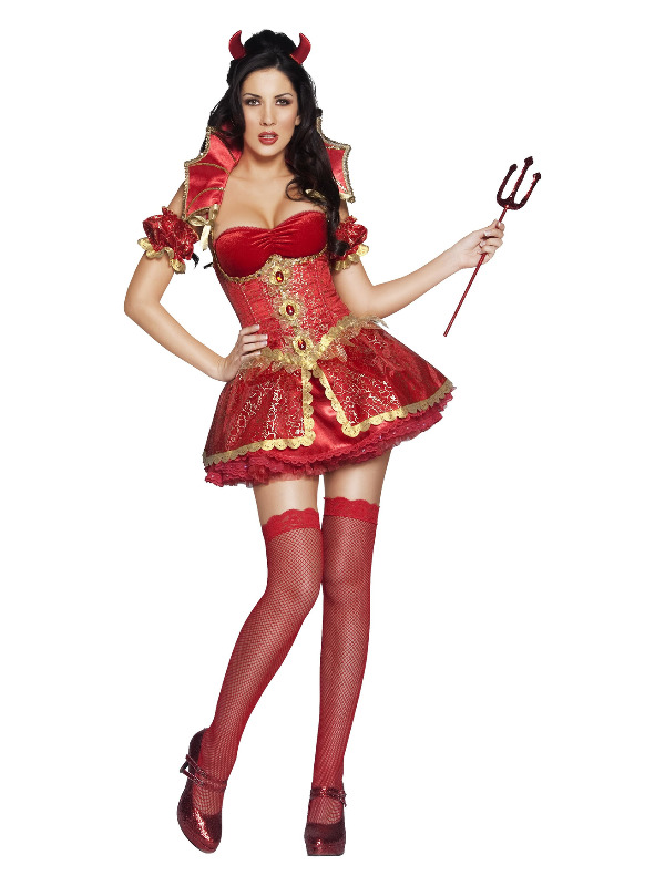 Fever Deluxe Devil Costume, Red