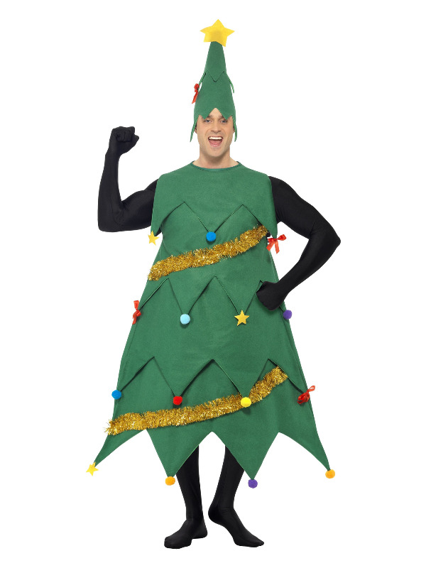 Christmas Tree Costume, Green, with Tunic & Hat, Deluxe