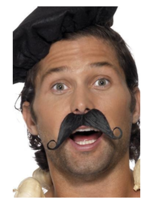 Frenchman Moustache, Black, Self Adhesive