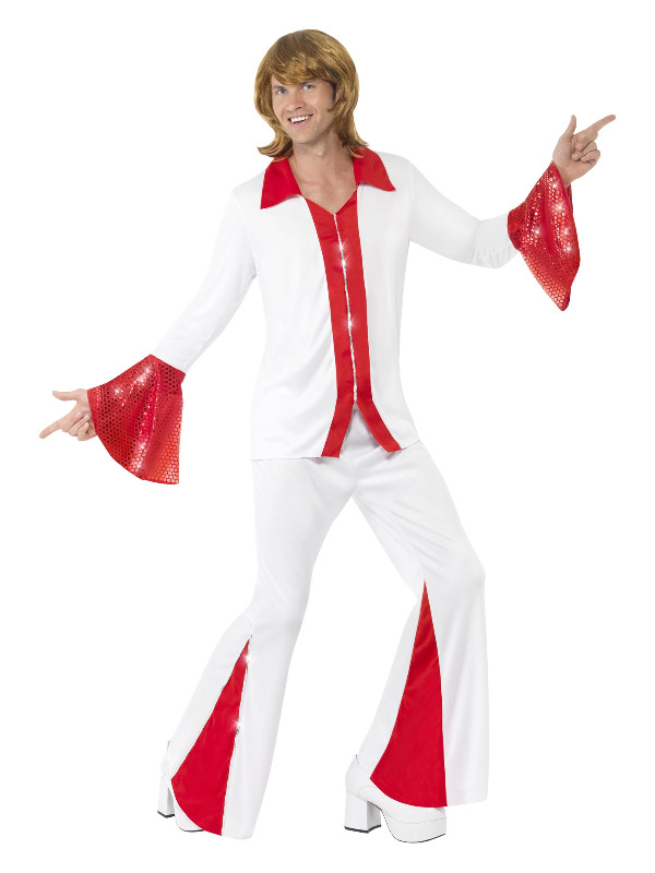 Super Trooper Male Costume, White & Red