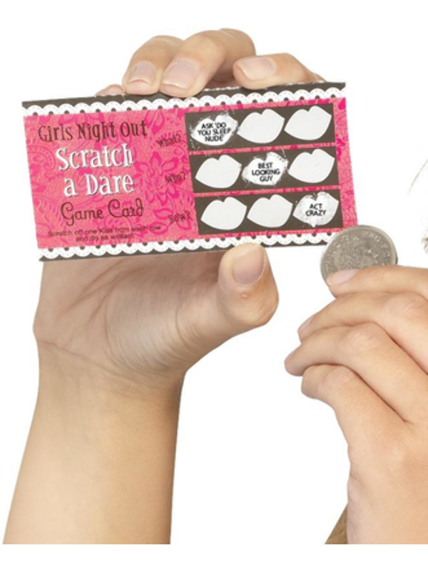 Hen Night Dare Scratch Cards, 6, Pink