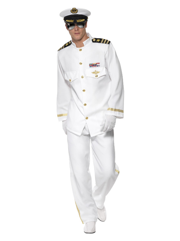 Deluxe Captain Costume, White