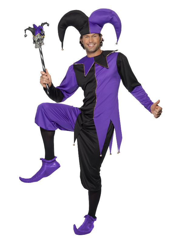 Medieval Jester Costume, Purple