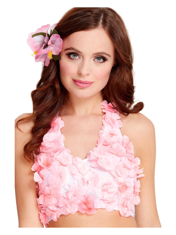 Hawaiian Flowered Halterneck Top, Assorted, Pink and Purple