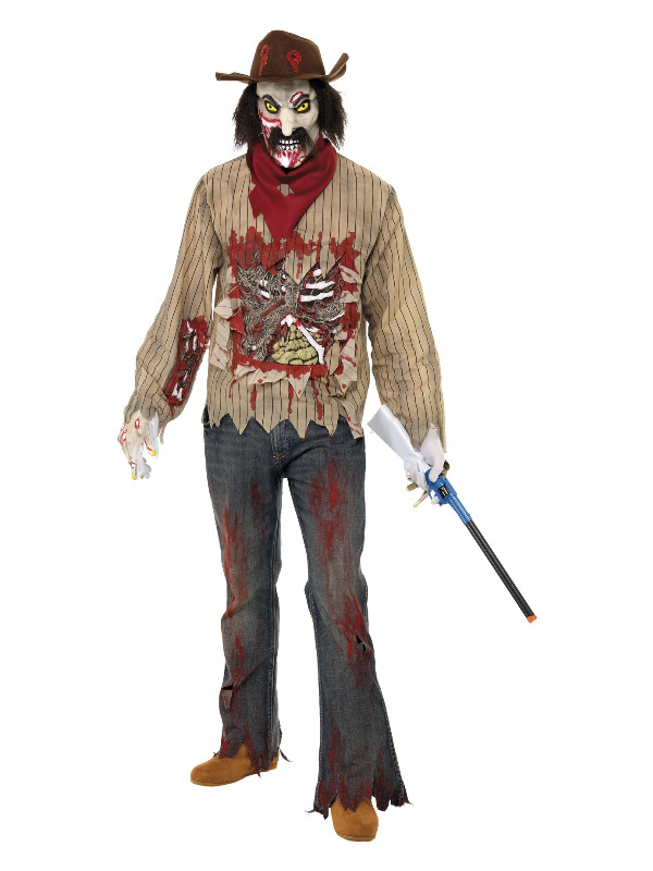 Zombie Cowboy Costume, Brown