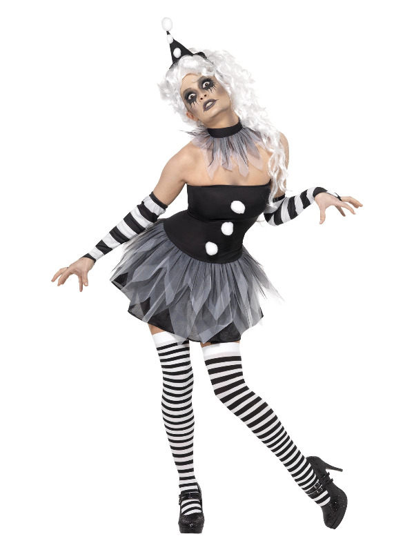 Sinister Pierrot Costume, Black