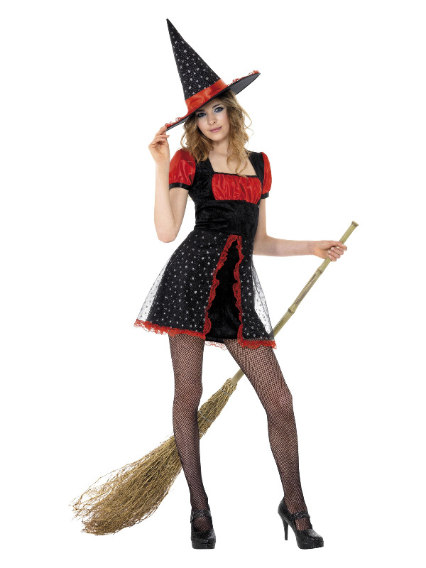 Teen Star Witch Costume, Black