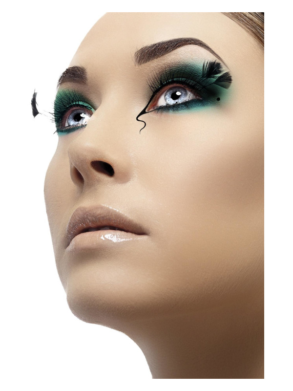 Eyelashes with Corner Plumes, Black, Contains Glue