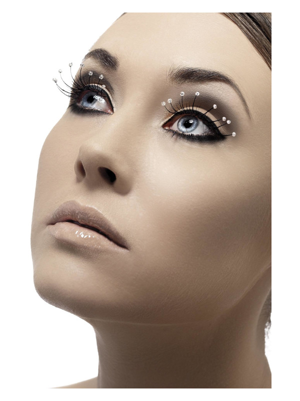 Eyelashes with Droplets, Black, Contains Glue
