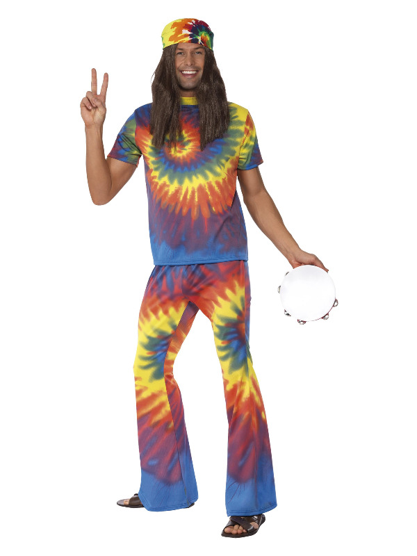 1960s Tie Dye Top and Flared Trousers, Multi-Colou