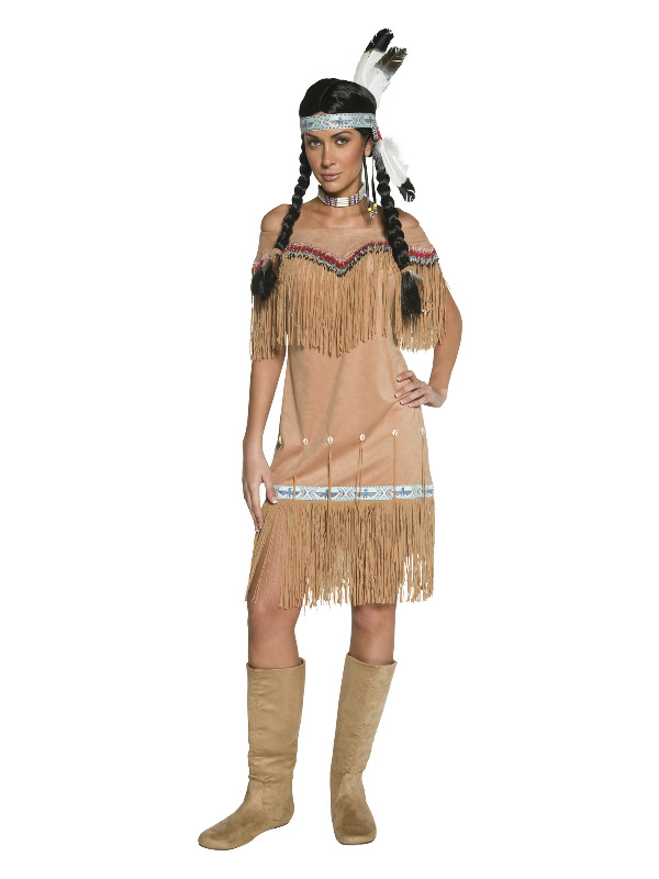 Native American Inspired Lady Costume, Beige