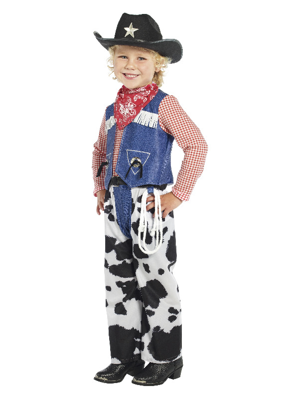 Ropin Cowboy Costume, Denim and Cowskin,