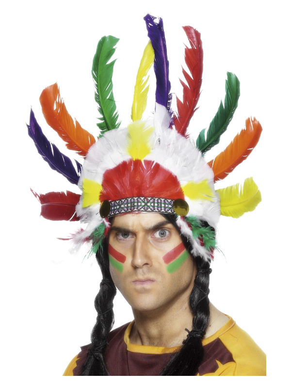 Native American Inspired Headdress, Multi-Coloured, Sitting Bull