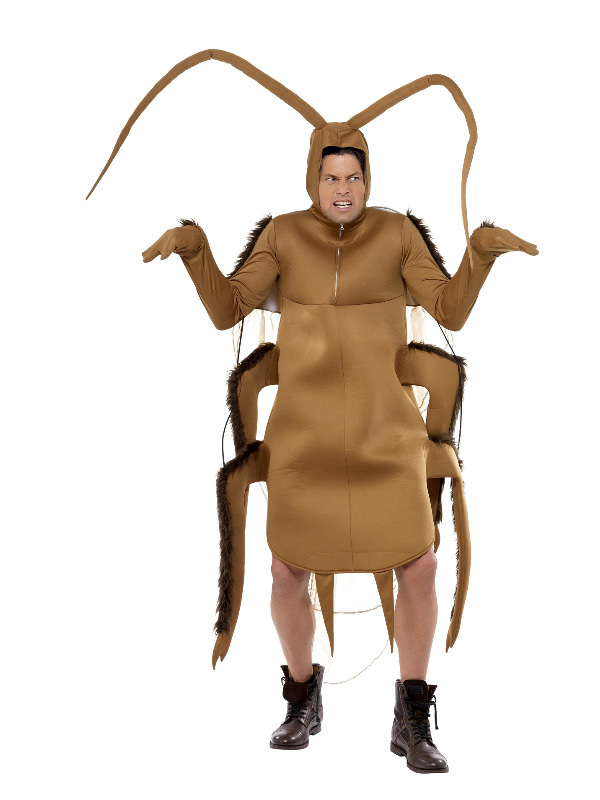 Cockroach Costume, Brown, Bodysuit with Sleeves