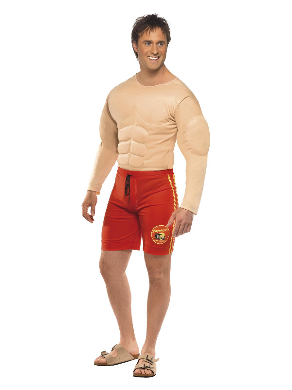 Baywatch Lifeguard Costume, Red