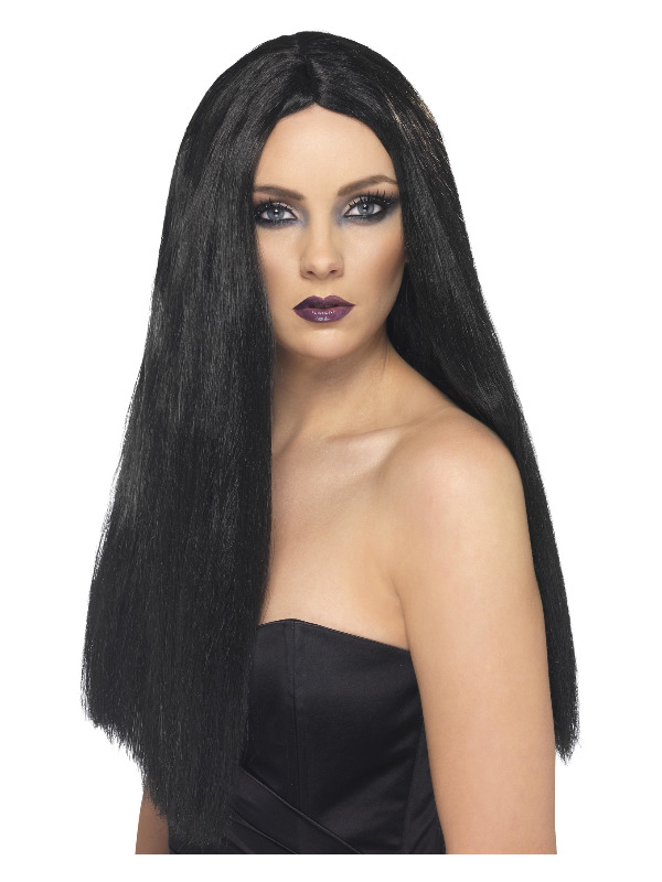 Witch Wig, Black, 60cm / 24in Long