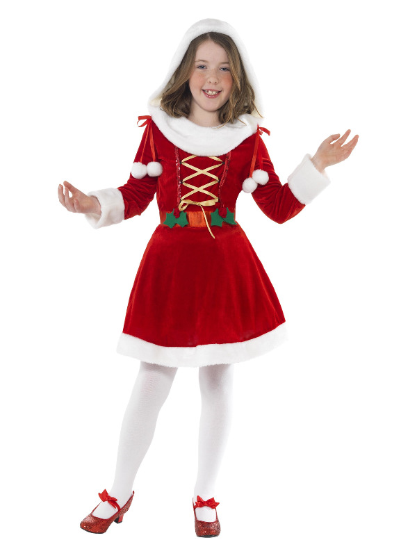 Little Miss Santa Costume, Red