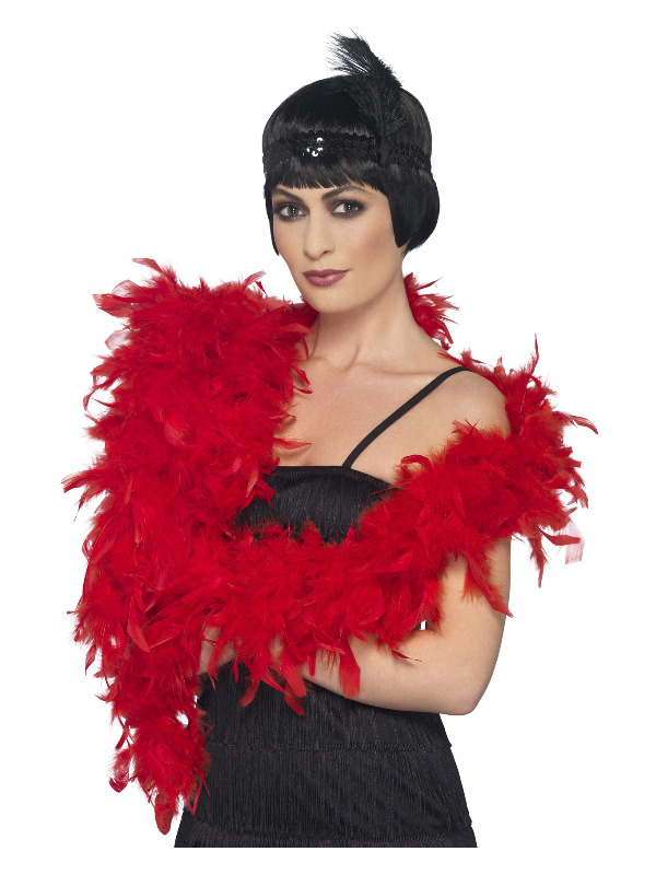 Deluxe Boa, Red, Feather, 180cm, 80g