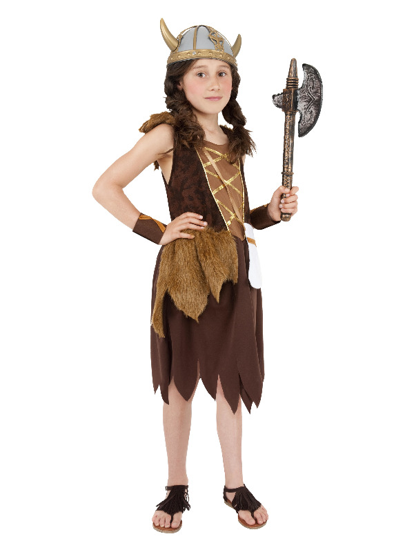 Viking Girl Costume, Brown